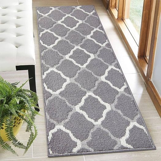 MULTIPLE SIZES AVAILABLE Hallway Runner Grey 50 x 150 cm Runner Rug for Hallway Non Slip Washable Kitchen Runner Rug Door Runner Absorbent Carpet Runners Hallway Runner Rug for Entryway