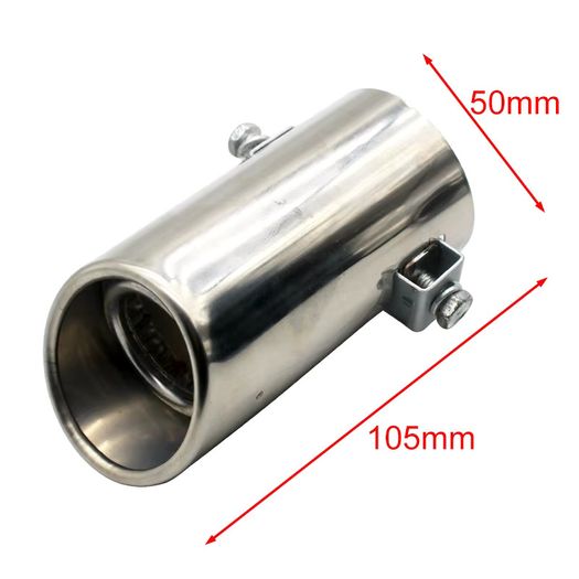 Stainless Steel Car Exhaust Tip Universal Car Exhaust Pipe Modification Tail Throat Tail LPipe Blue Burnt Sliver Finish Tailpipe