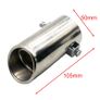 Stainless Steel Car Exhaust Tip Universal Car Exhaust Pipe Modification Tail Throat Tail LPipe Blue Burnt Sliver Finish Tailpipe Image 2