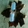 Vintage Hourglass Mounted On a Brass Oak Leaf Image 8