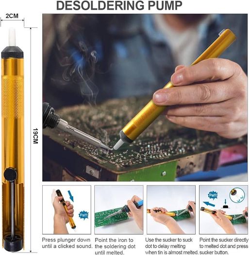 NEW SALE | Soldering Iron, Soldering Iron Kit with Solder, 60W Adjustable Temperature Soldering Kit, 2 Soldering Tips, Desoldering Pump, 8in1 Screwdriver, Tin Wire Tube, Soldering Iron Stand, Tweezers