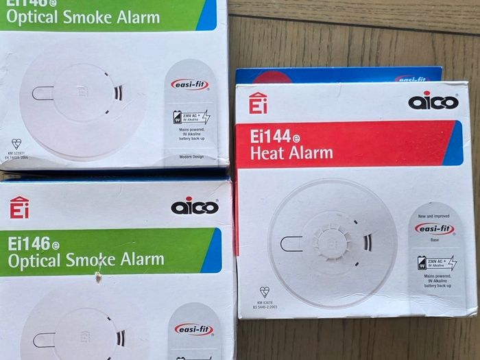 Aico Ei146 Optical Smoke Alarm, Aico Ei144 Heat Alarm read description