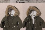 Warm fleece lined Hooded Parka Jacket