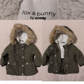 Warm fleece lined Hooded Parka Jacket