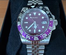 Seiko 4R35 Automatic Purple GMT-Style Mod