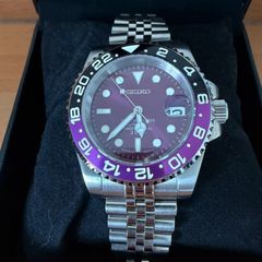 Seiko 4R35 Automatic Purple GMT-Style Mod
