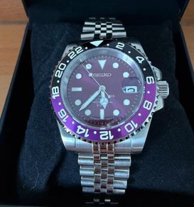 Seiko 4R35 Automatic Purple GMT-Style Mod