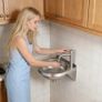 Small Bathroom Sink Washroom Semi-Circular Sink Washing Basin  Washbasin with Faucet for Bathroom Restroom Vanity Kitchen Laundry Restaurant Home Cafe Hotel Image 3