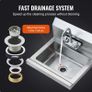 Commercial Stainless Steel Hand Wash Sink with Faucet, Wall-Mounted Utility Basin, 17 x 12.8 Inch for Restaurant, Kitchen, Bar, Garage & Home Image 4