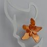 Marbled Orange 3D Tiger Lily Resin Earrings Image 5