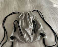 Aldo Silver Drawstring Bag