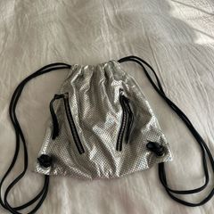 Aldo Silver Drawstring Bag