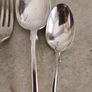 Vintage -Fiddle Pattern- silver plated flatware 4 pieces, similar in style to those produced in the Victorian era 18.00E. And 3 letter opener each is 10.00 euro Image 4