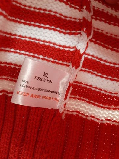 new pink and white cotton jumper tag attached