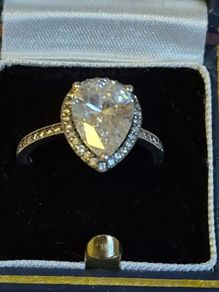 Pandora Pear Ring Sterling Size 52