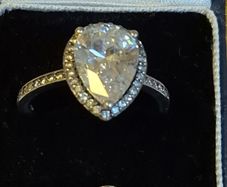 Pandora Pear Ring Sterling Size 52