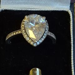 Pandora Pear Ring Sterling Size 52