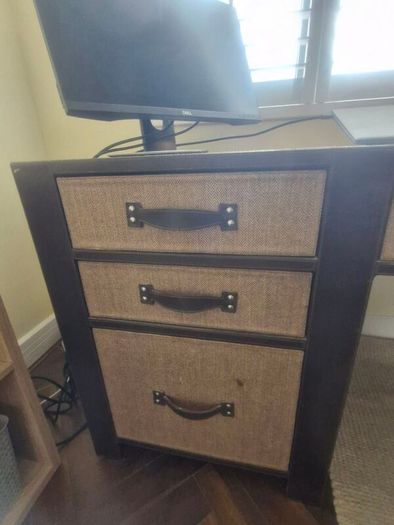 Home Office Desk with 5 Drawers