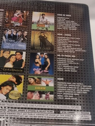 The King Khan Shahrukh Khan Collection Of His 8 Best Films Steelbox DVDs Boxset