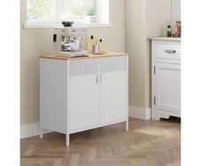 Steel storage cabinet with holes Metal Storage Cabinet with Double Door, Magnetic Closure, Adjustable Shelf, Steel Frame, Vintage