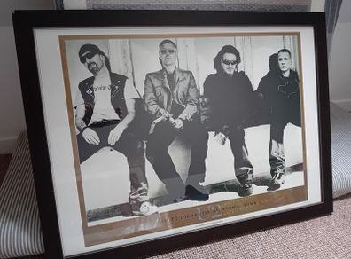 U2 Lithograph - framed, original/numbered