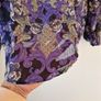 Purple/Navy chiffon top Image 3
