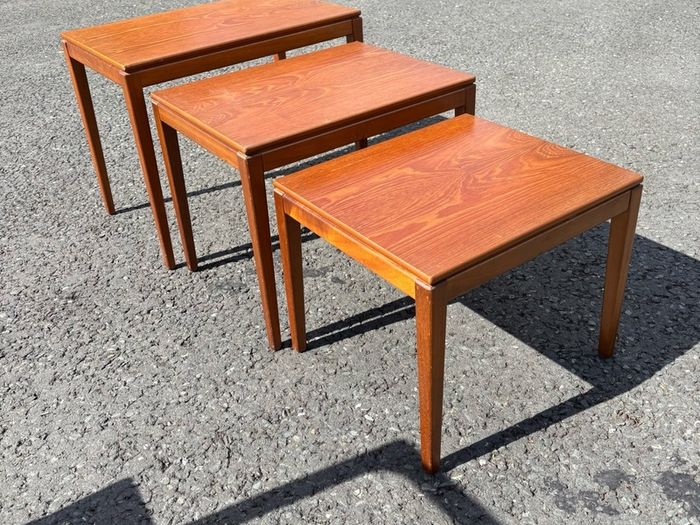 Vintage Mid-century Danish style nest of tables c1960