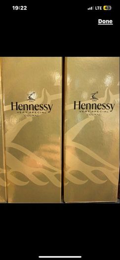 Hennessy Cognac Very Special Gold empty boxes