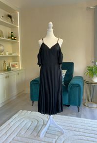 Ladies Black Cold Shoulder Wrap Dress from Boohoo
