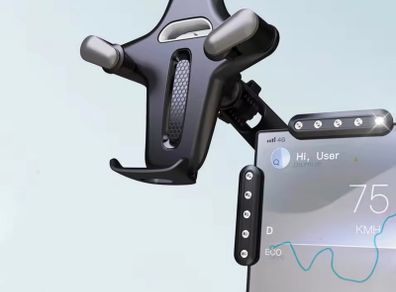 Tesla BYD car on screen gravity phone holder