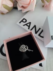 New genuine pandora  padlock love you charm and small key
