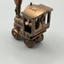 Vintage Antique Rustic Metal Brass Art Miniature 3" Train Model Made In Italy Image 4