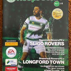 2018 Shamrock Rovers v Sligo Rovers - SSE Airtricity League v Longford Town - EA Sports Cup Programme