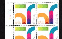 2008 Ireland 50th Anniversary of the Institute of Creative Advertising and Design Commemorative Stamp Plate Block 1A1A1A1A Mint Never Hinged (MNH)