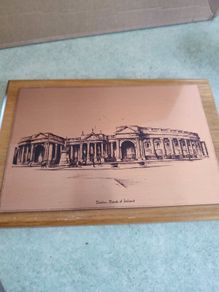 Beautiful Print on copper of The Bank Of Ireland College Green Dublin
