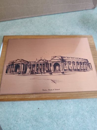 Beautiful Print on copper of The Bank Of Ireland College Green Dublin
