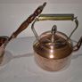Beautiful Vintage Copper Kettle & Antique Handmade Dovetailed Ladle Set Image 2