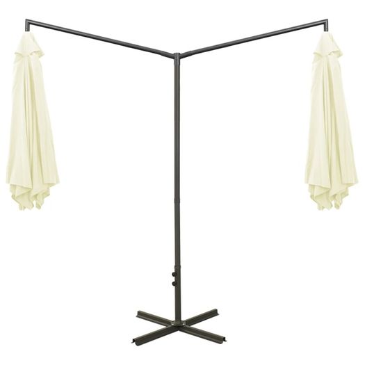 Double Parasol with Steel Pole Sand 600 cm