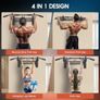 4 in 1 Wall Mounted Pull Up Bar | 6 Non-Slip Grips | Up to 200kg Image 2