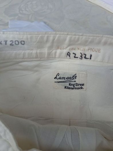 Lamonts of Kilmarnock 1920's Pique Shirt(NOS)
