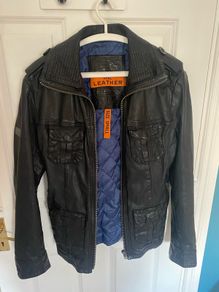 Superdry Real Leather Jacket - Black - Size S