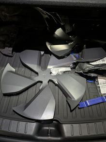 Tesla Model Y Juniper 19 inch Crossflow Wheel Covers - Genuine OEM Set of 4