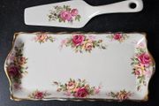 Vintage Old Foley China Sandwich Plate and Server