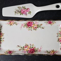 Vintage Old Foley China Sandwich Plate and Server
