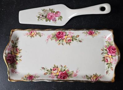 Vintage Old Foley China Sandwich Plate and Server