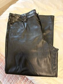 M&S faux leather trousers Size 16 short