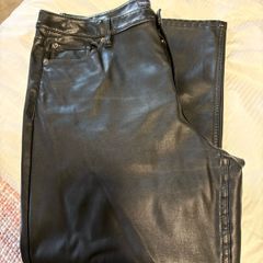 M&S faux leather trousers Size 16 short
