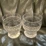 Pair of Heavy Crystal Hobnail Cut Whiskey Glasses Image 2