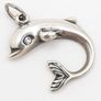 Vintage Silver Dolphin Charm Pendant Image 2