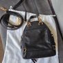 Genuine Michael Kors black mini backpack convertible crossbody in excellent condition Image 3